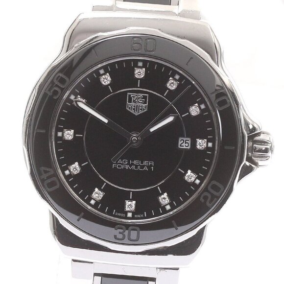 TAG HEUER Formula 1 WAH1314 12P diamond date Quartz Ladies Watch - Picture 1 of 12
